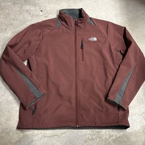 The North Face Jacket Mens XL Red Soft Soft TNF Apex Full Zip Long Sleeve Fleece